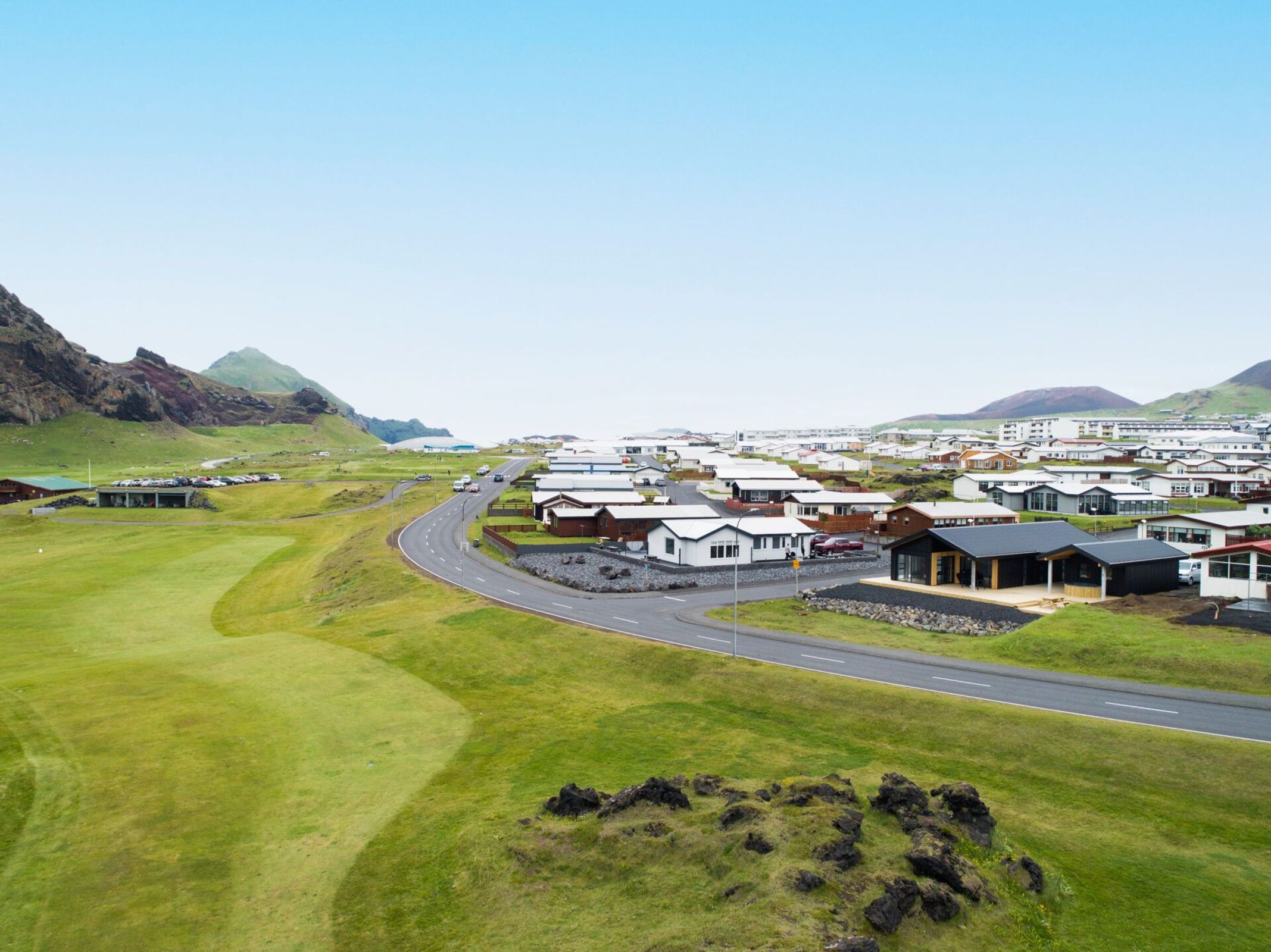 Aerial of the Hotel Vestmannaeyjar