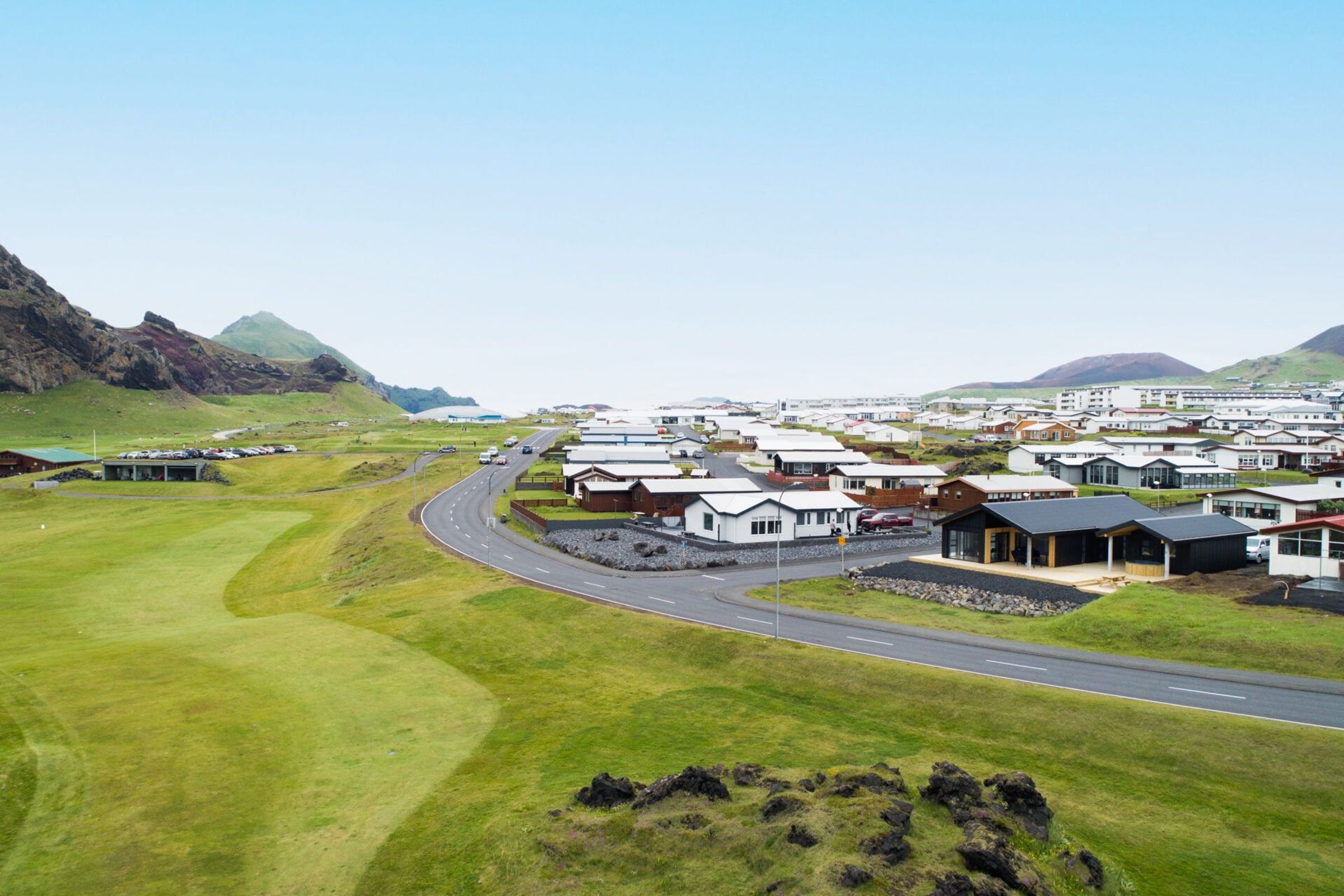 Aerial of the Hotel Vestmannaeyjar