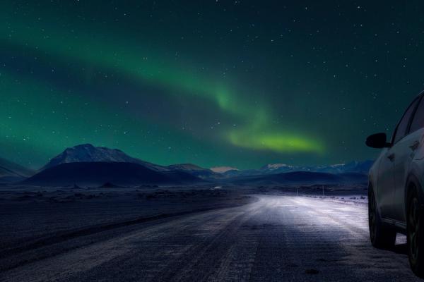 Northern lights Reykjavik Iceland