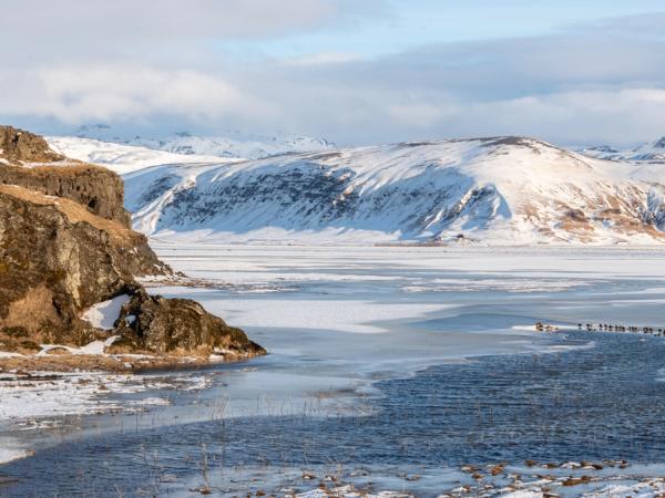 Reynisfjara Beach during winter