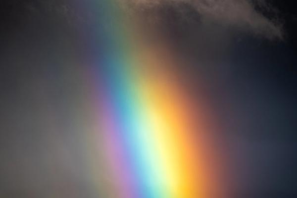 Epic, colorful rainbow in Iceland.