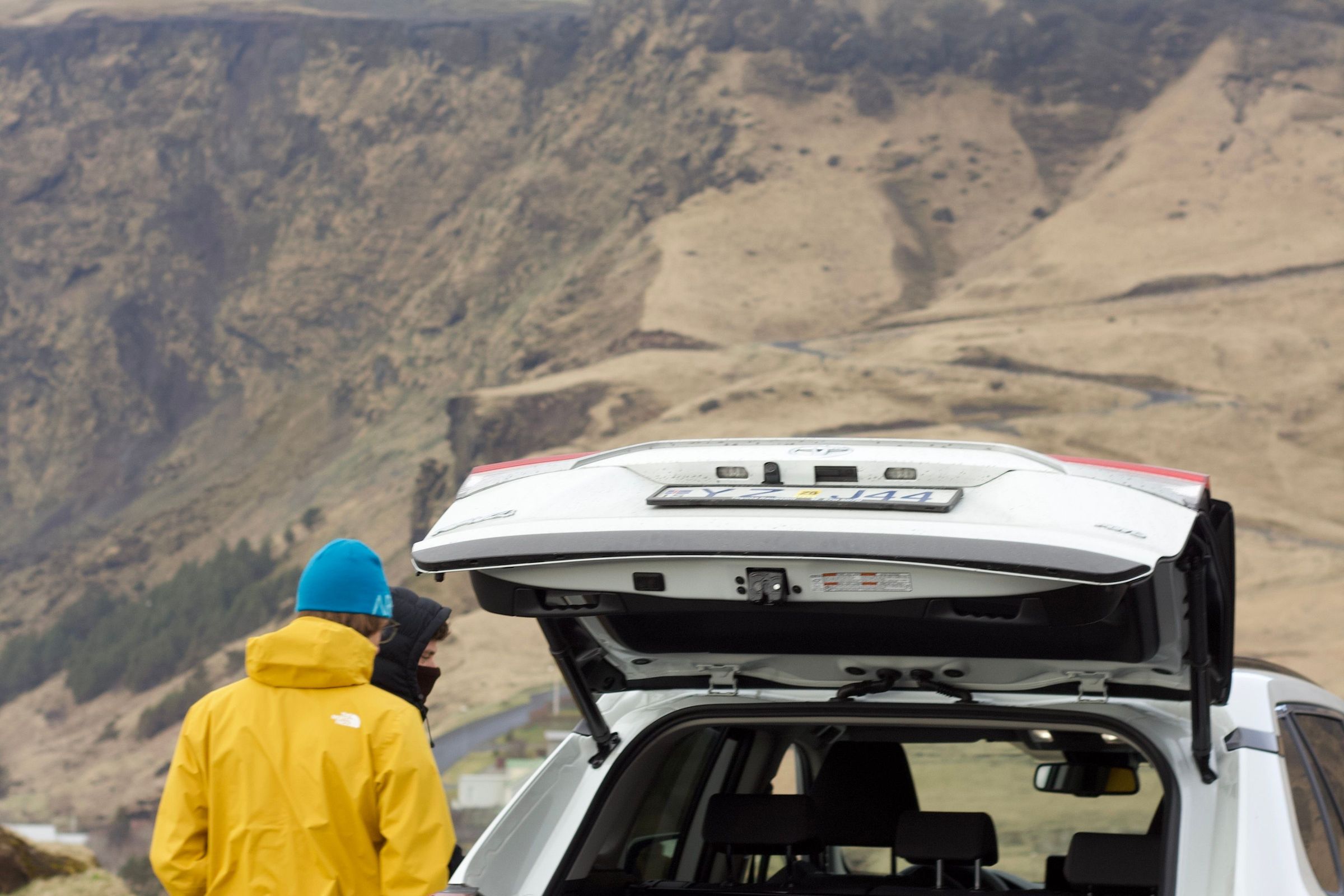 Toyota back trunk Back trunk of the SUV Toyota in Iceland