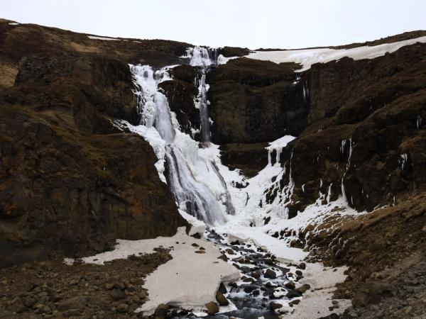 Rjúkandi frozen during winter