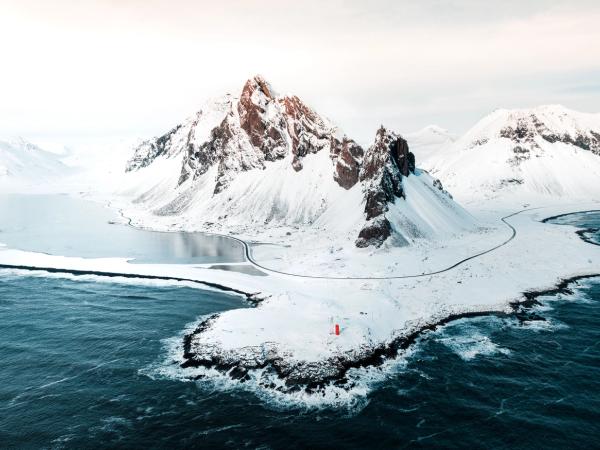 Snowy mountains in Iceland