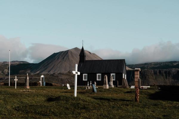 Búđakirkja and its adjacent graveyard