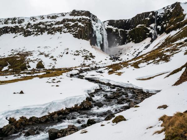 Grundarfoss Waterfall, Iceland, covered in Iceland