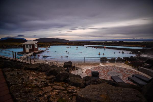 Myvatn Nature Baths on a cloudy day