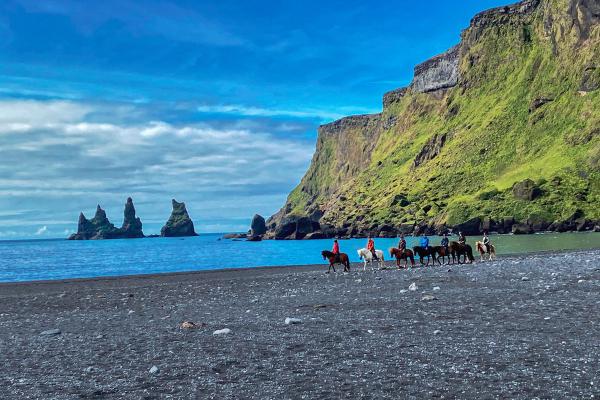 Horseback riding in Reynisfjara Beach