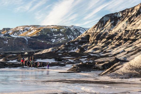 Group of people on a tour to Katla Ice Cave