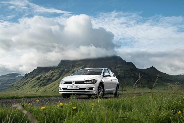 Polo Golf Volkswagen A Volkswagen polo Small car in a scenic landscape in Iceland