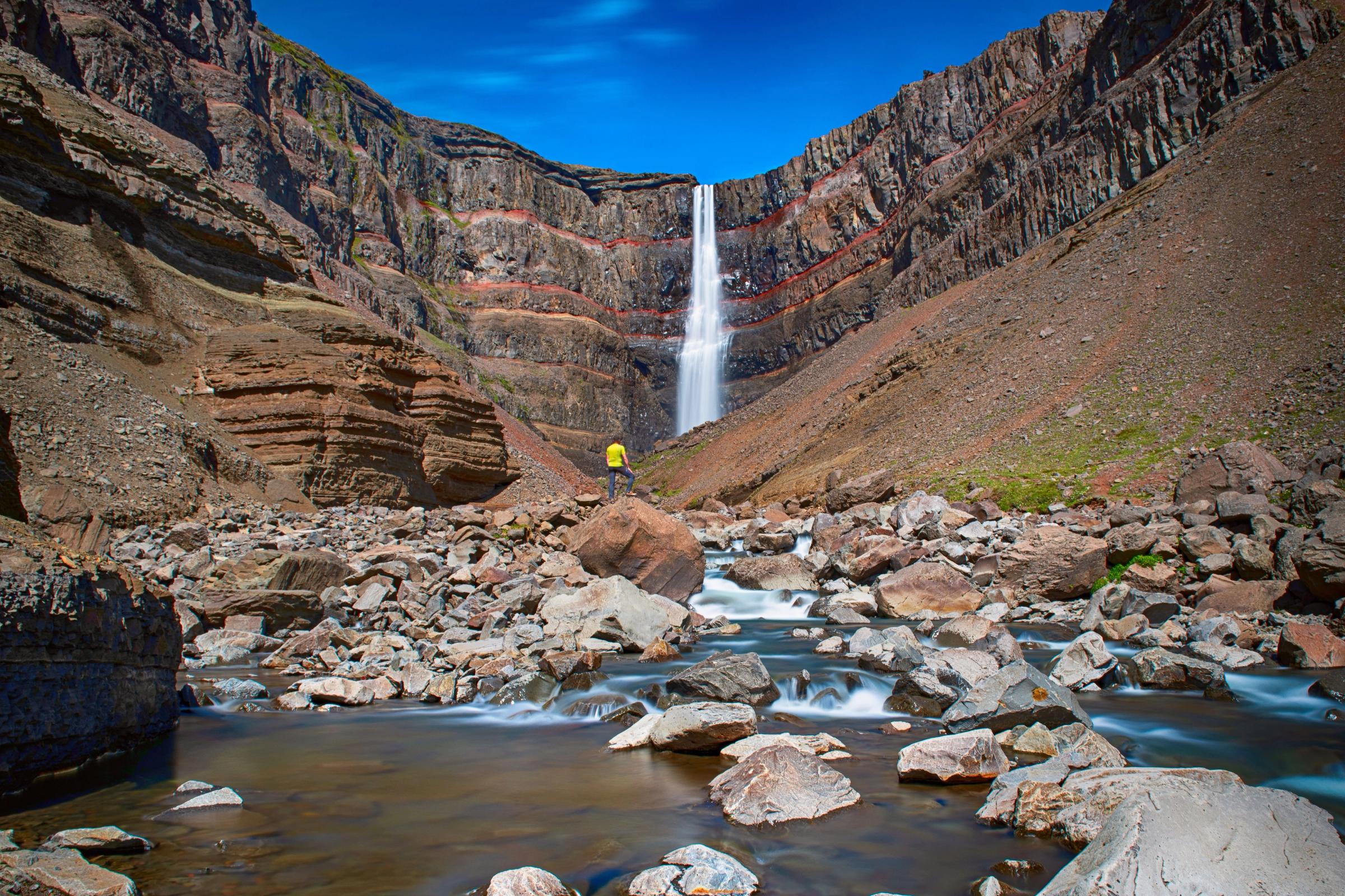Hengifoss waterfall