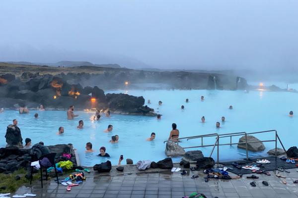 Myvatn Nature Bath Myvatn Nature Baths in Iceland with Sky blue water.