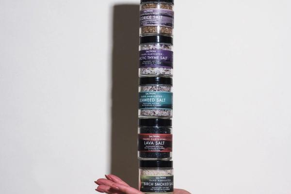 Different varieties of Saltvererk sea salt