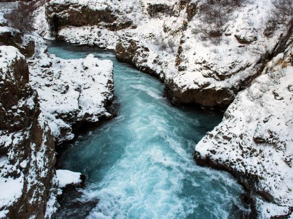 Hraunfossar en invierno