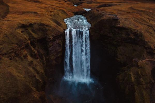 Skogafoss in Iceland Skogafoss waterfall on the Ring Road, South Iceland