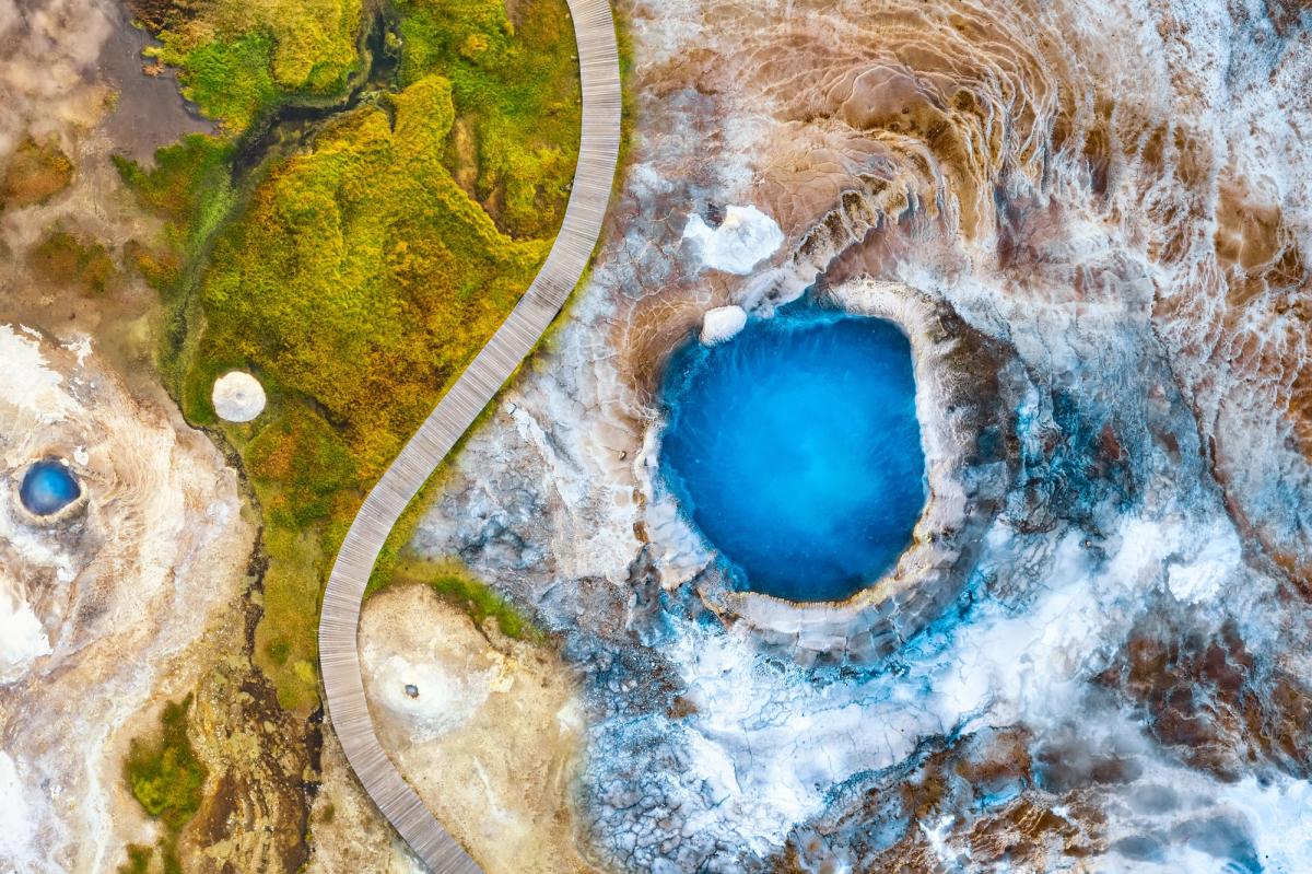 Aerial of Hveravellir Geothermal Area