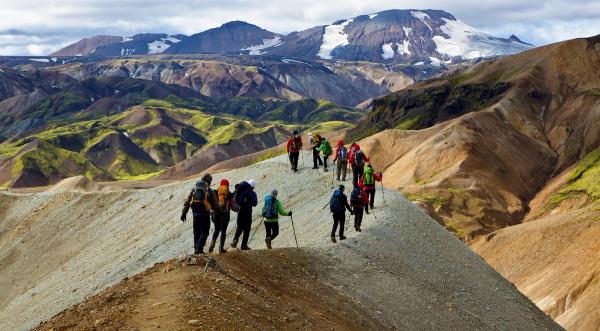 Group of hikers in Iceland