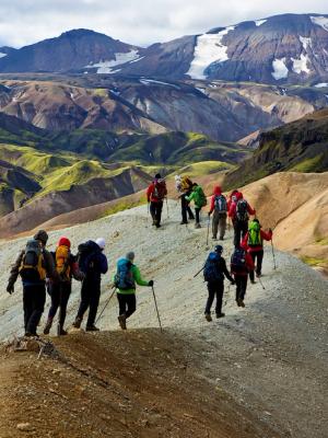 Group of hikers in Iceland