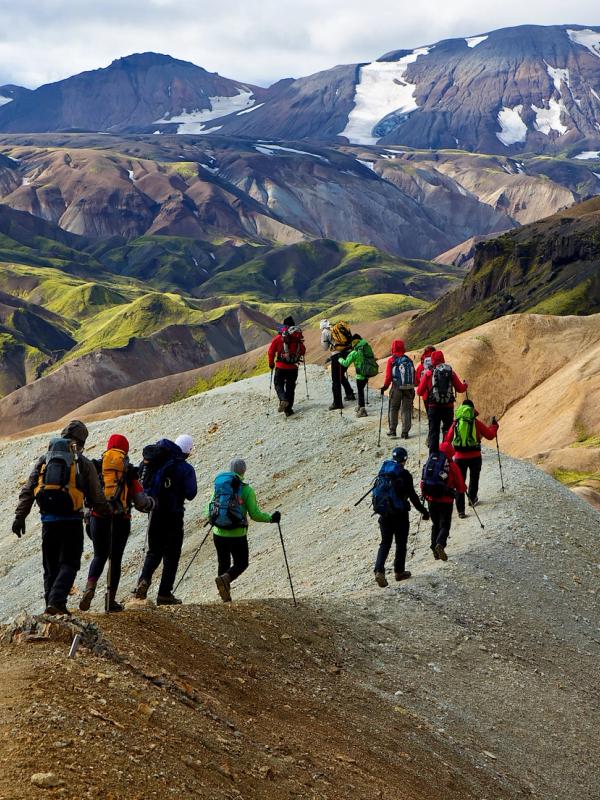 Group of hikers in Iceland