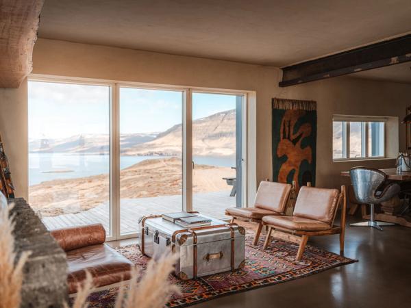 Inside view of accmmodation in Hvammsvík Hot Springs