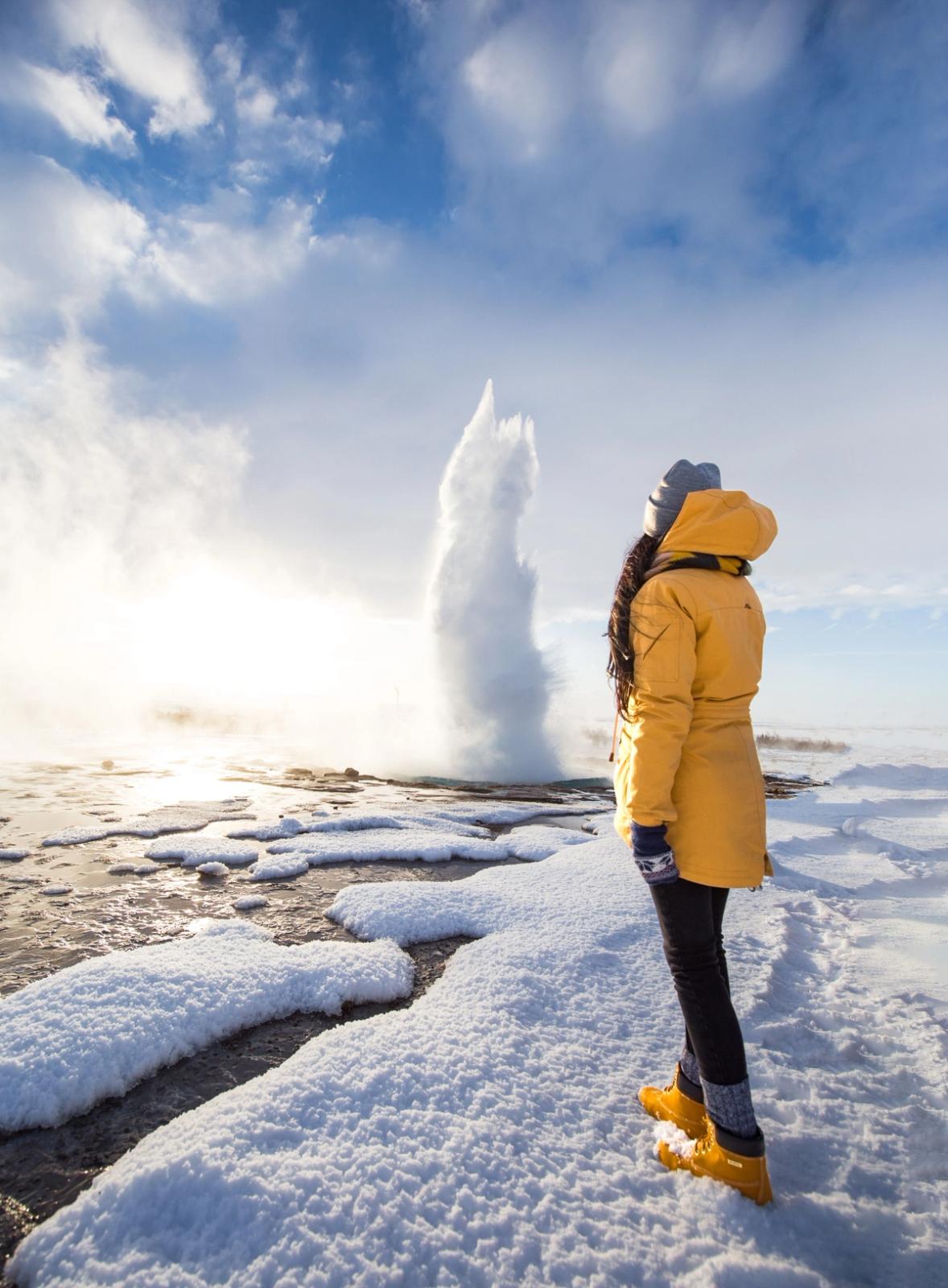 The Great Geyser in winter