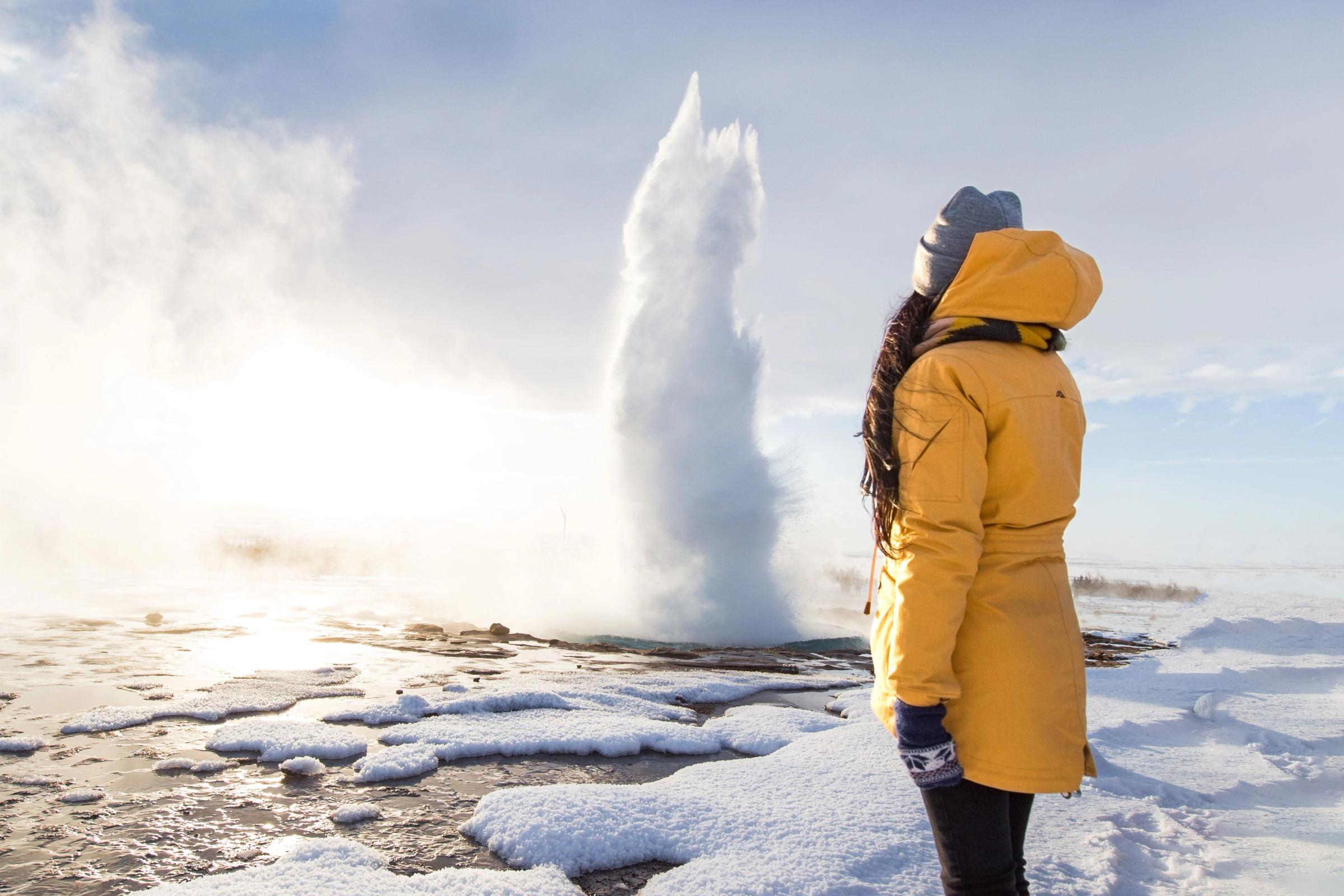 The Great Geyser in winter