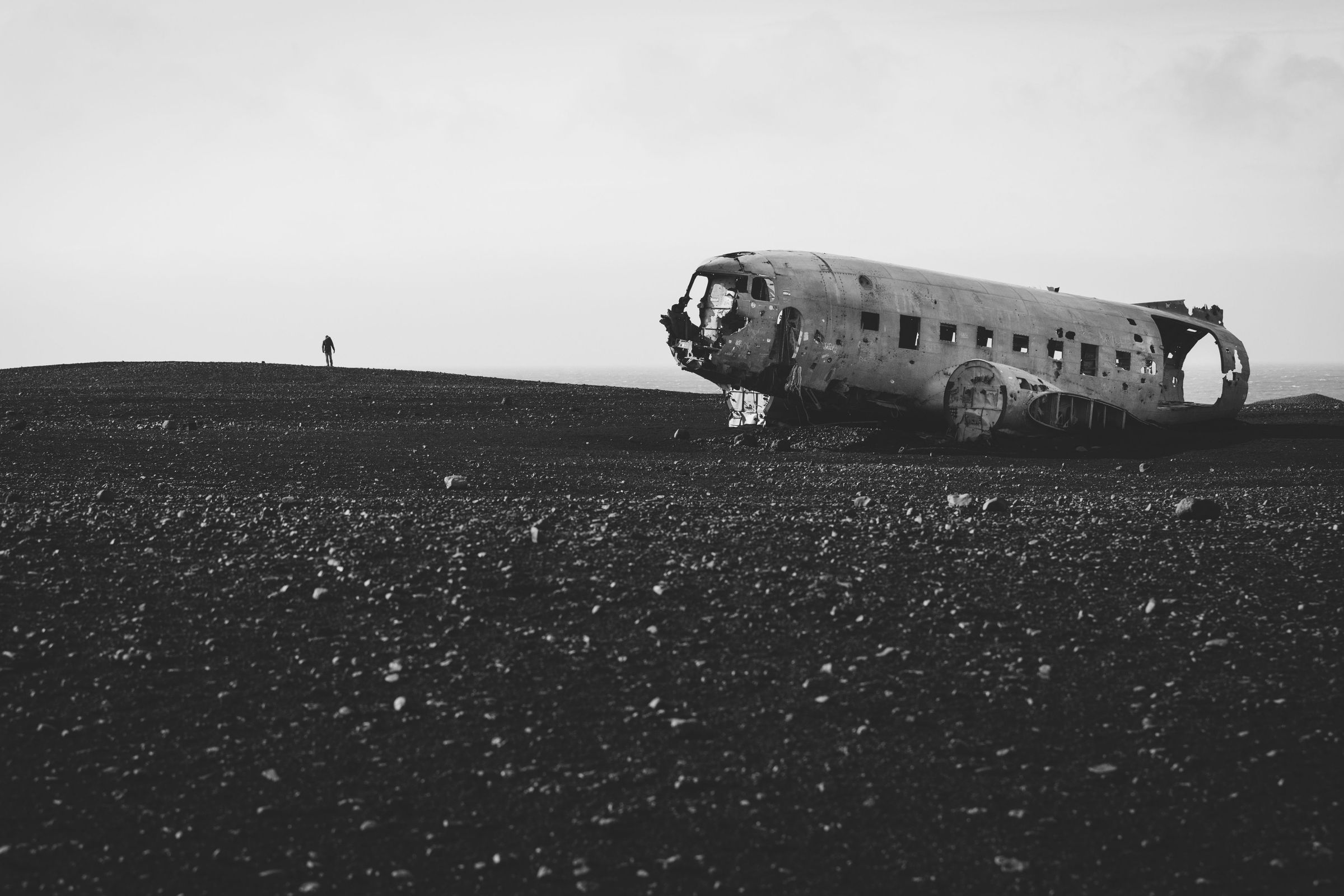 Sólheimasandur, Iceland Near Vik, the Sólheimasandur beach is fabulous thanks to a crash plane