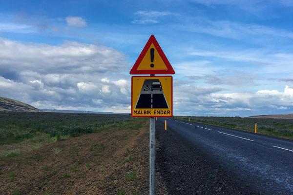 F-road sign in Iceland Typical Icelandic F-road in the central frozen desert of Iceland