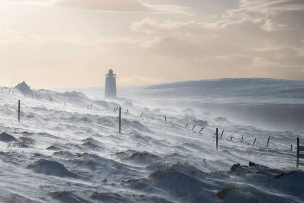 snow storm in Iceland