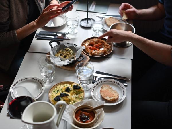 Table with few dishes from Litli Barinn Restaurant