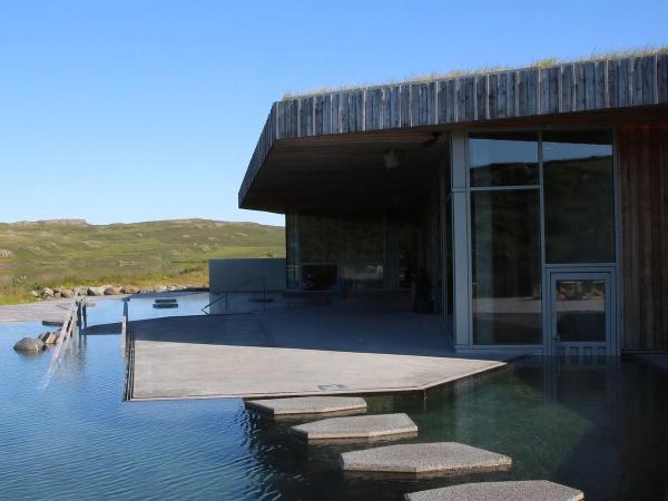 View of the first pool in Vök Baths