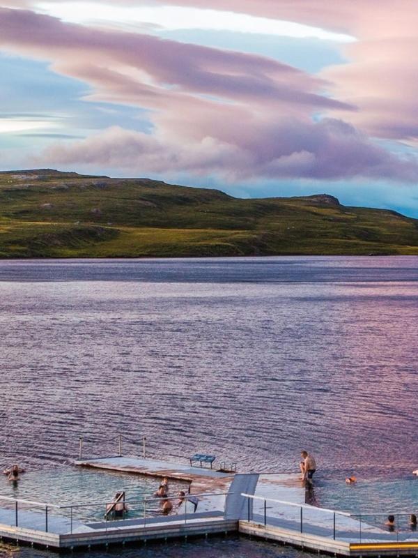 Vök Baths' floating pools