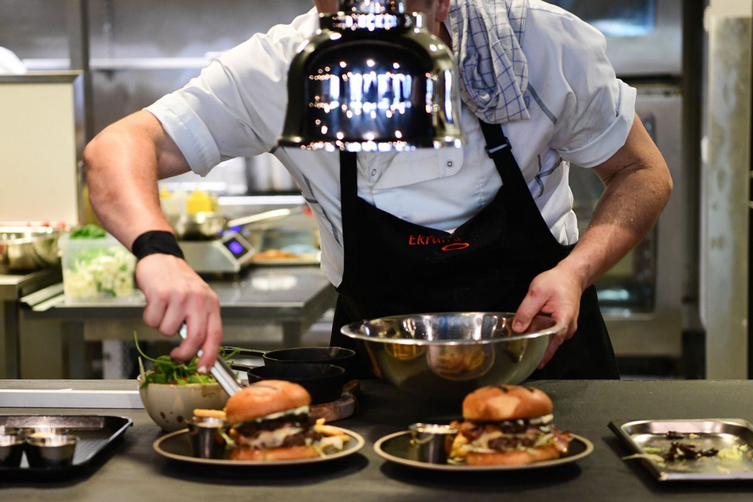 cook making amazing food for restaurants in akureyri in the city center