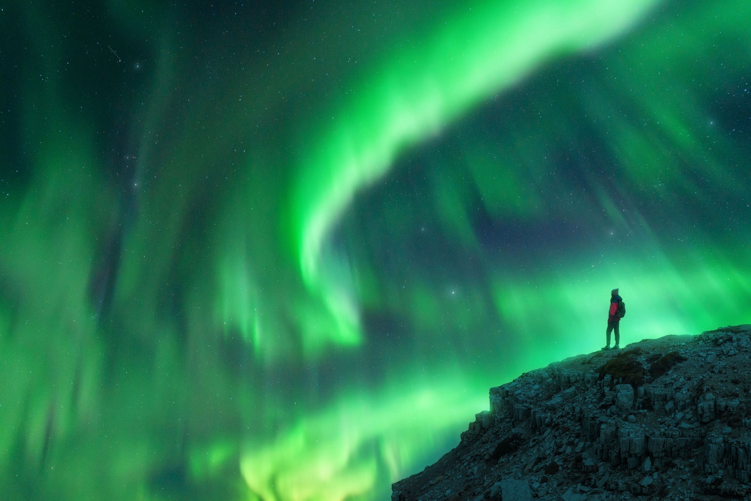 Northern Light a person found Northern Lights during her winter vacation in iceland in february
