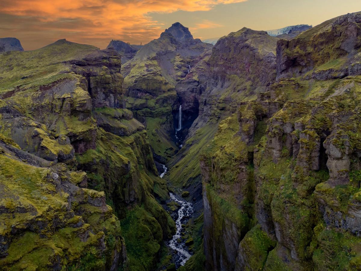 Canyon with a river in the middle
