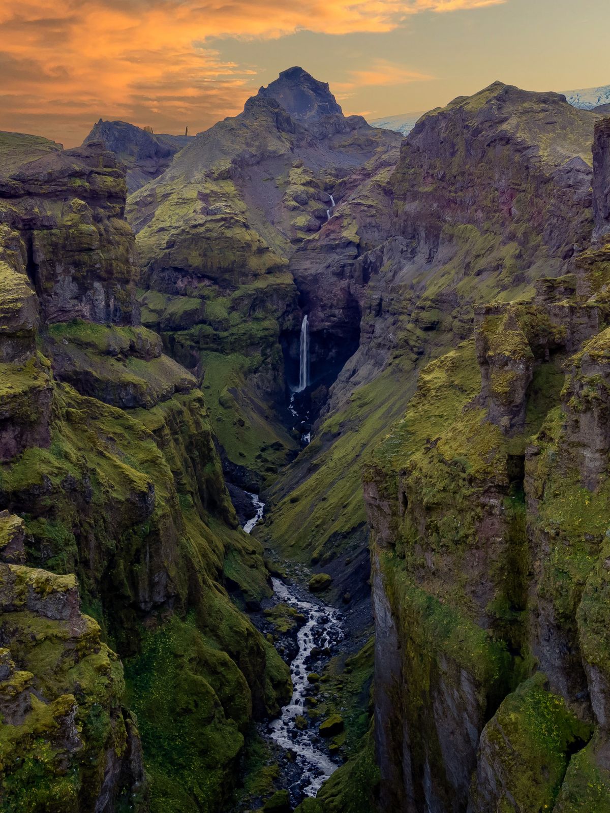 Canyon with a river in the middle