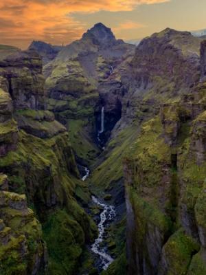 Canyon with a river in the middle