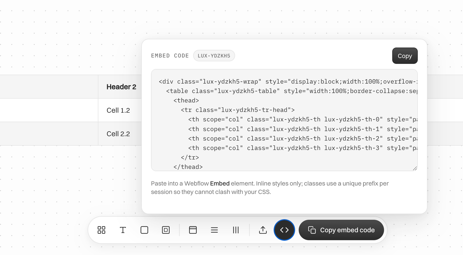 We Built a Free HTML Table Builder for Webflow