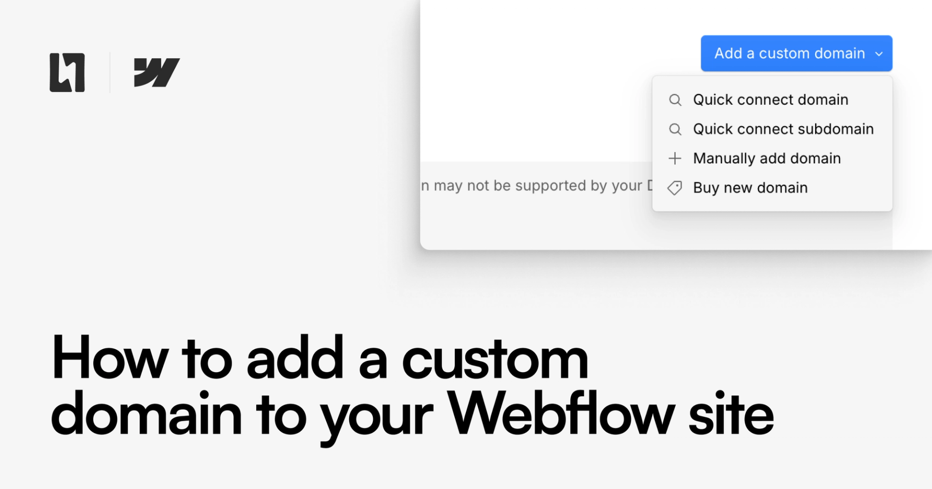 How to add a custom domain to your Webflow site