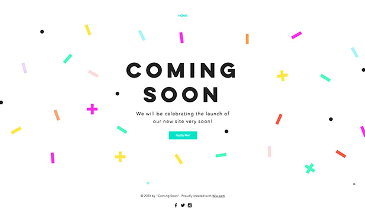 Coming Soon Website Templates | One Page | Wix.com