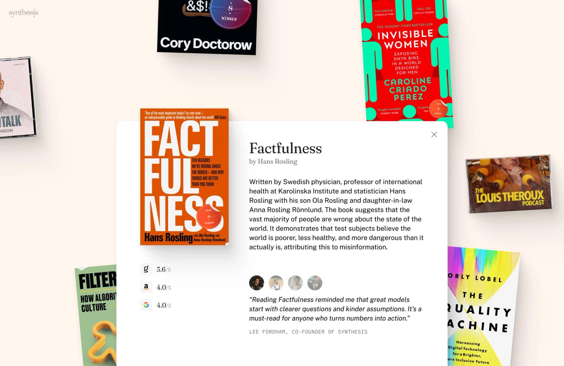 Building Synthesis' 'Book of the Year' interactive Webflow site