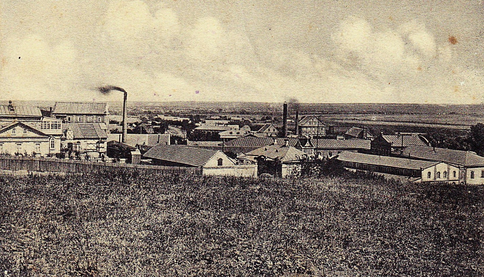 Donetsk region's New York panoramic picture of field and menonite settlement
