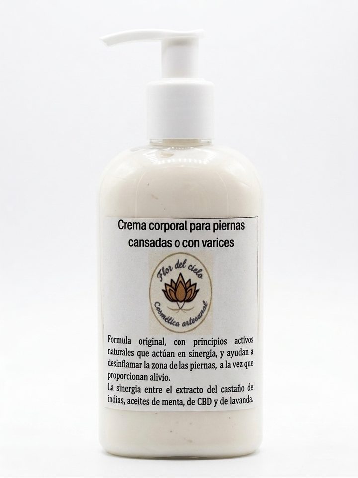 Crema coorporal para piernas cansadas o con varices