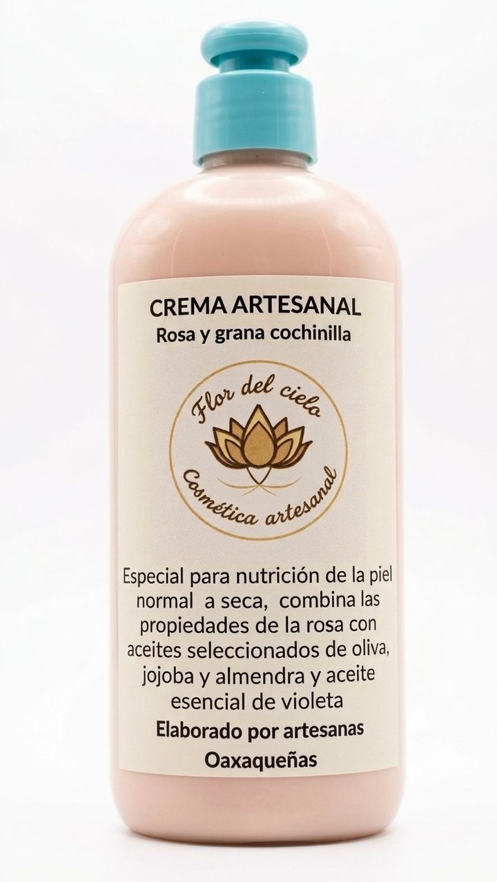 Crema artesanal Rosa y grana cochinilla