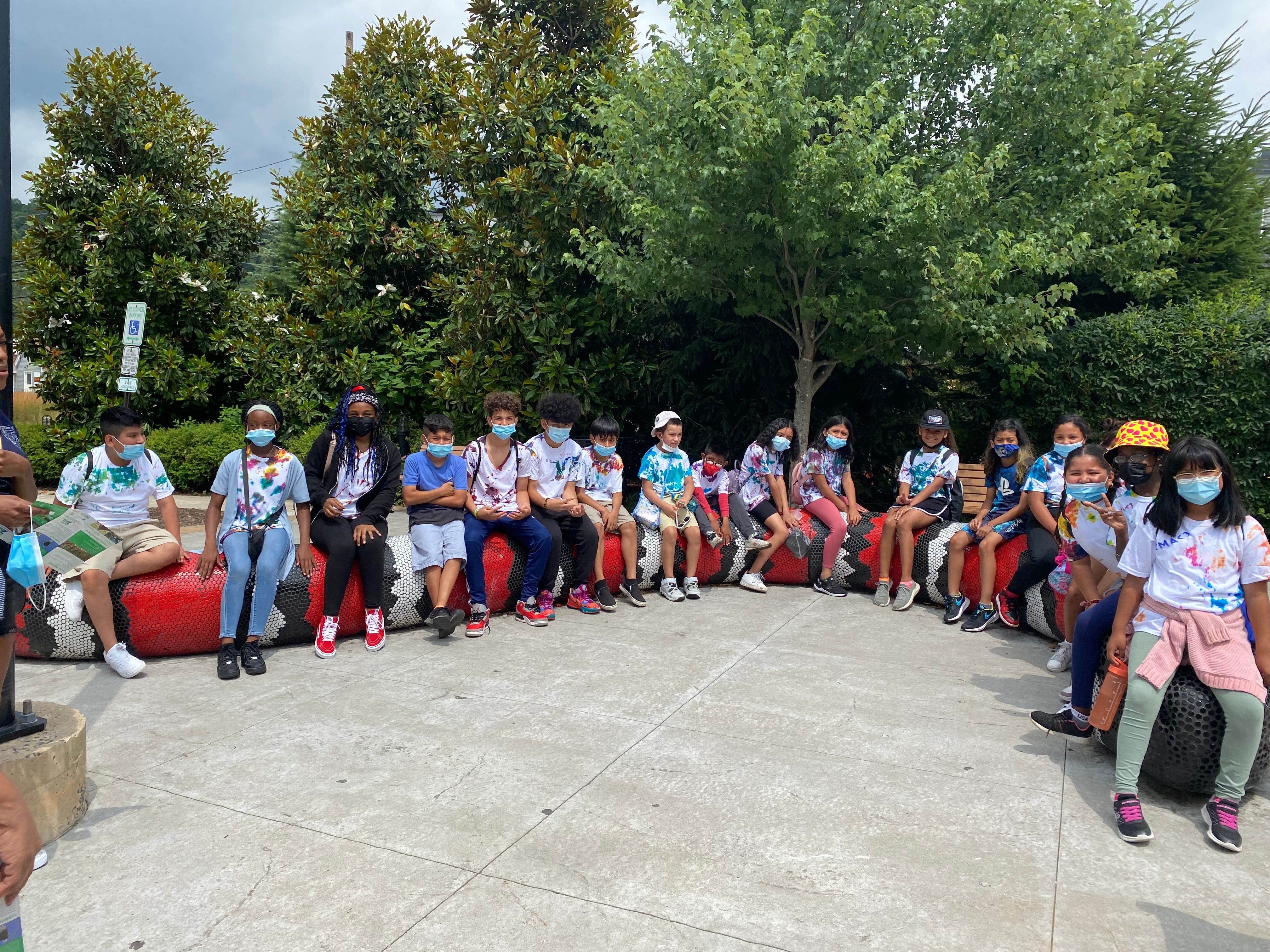 Civic League summer program students on an outdoor trip