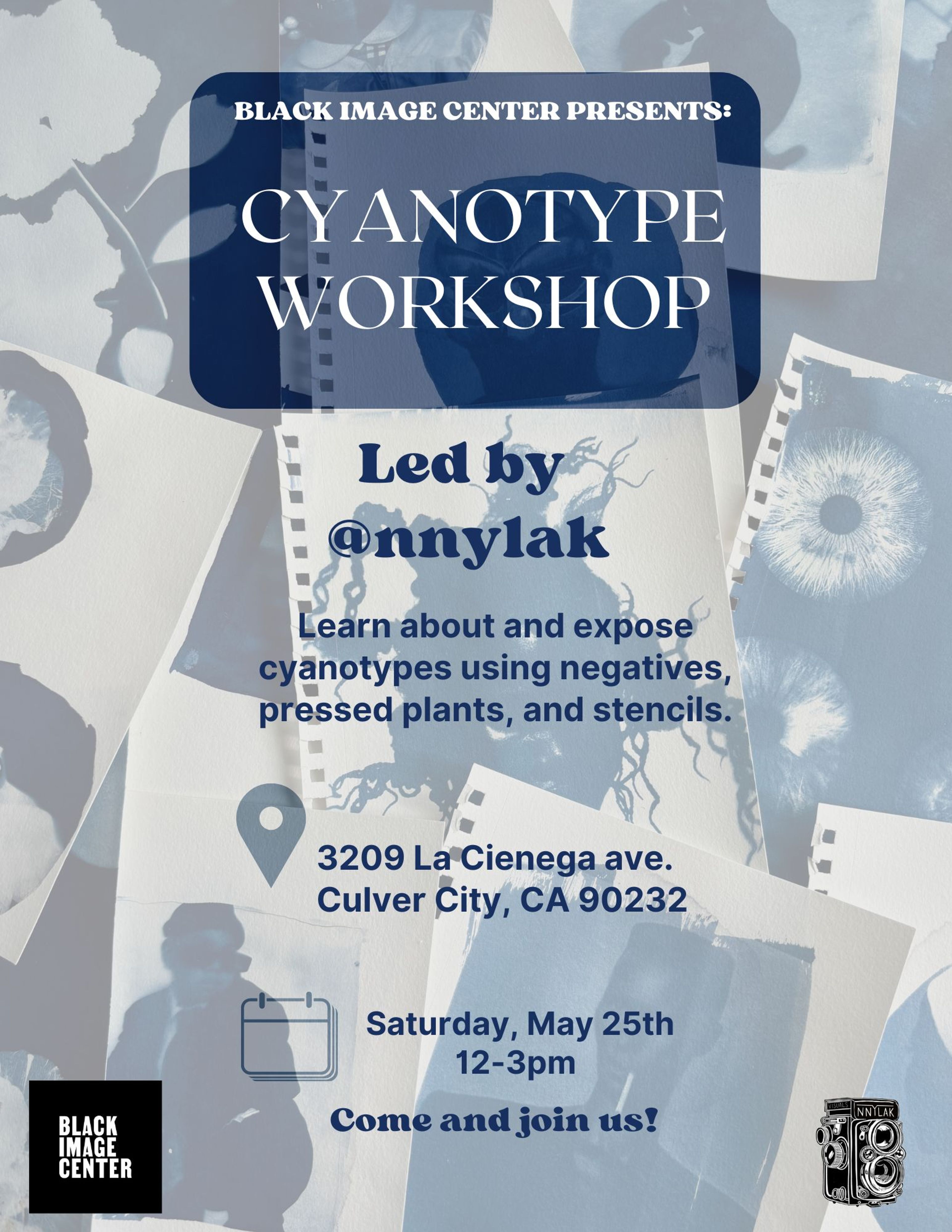 cyanotype workshop flyer