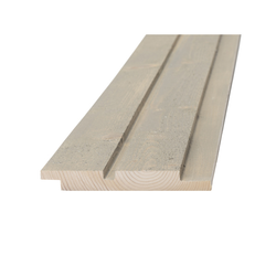 Dobbelfals rett med spor gran 19x148 ubehandlet