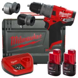 Milwaukee slagdrill M12 FPDXKIT-202X m/2 batterier