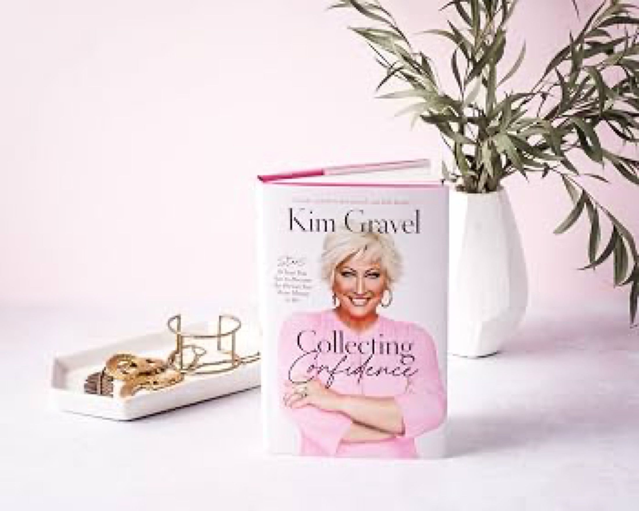 Collecting Confidence styled on a shelf