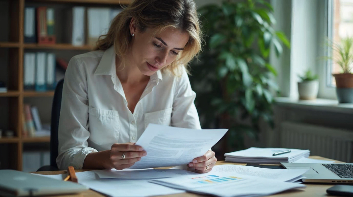 HR leader reviewing corporate wellness program proposal